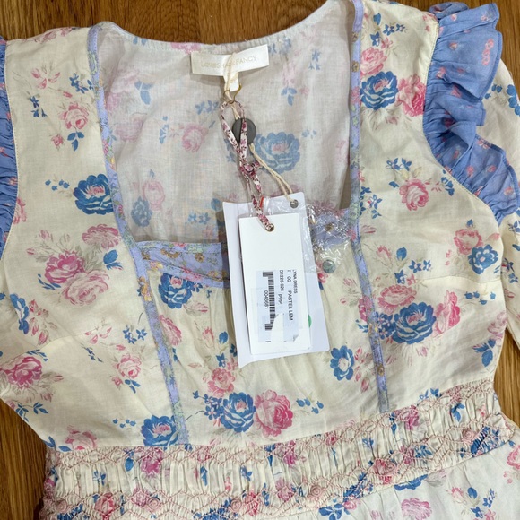 LoveShackFancy lyna White and Blue Dress - Picture 8 of 9